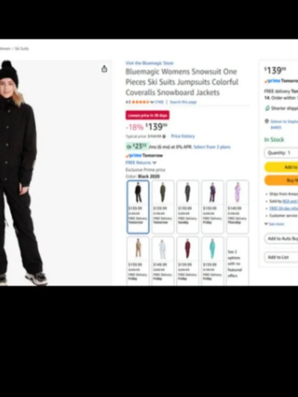 NWT Blue Magic Ski Suit One Piece Brown Snowsuit Snowboard Snow Bib Womens XL - Picture 4 of 5